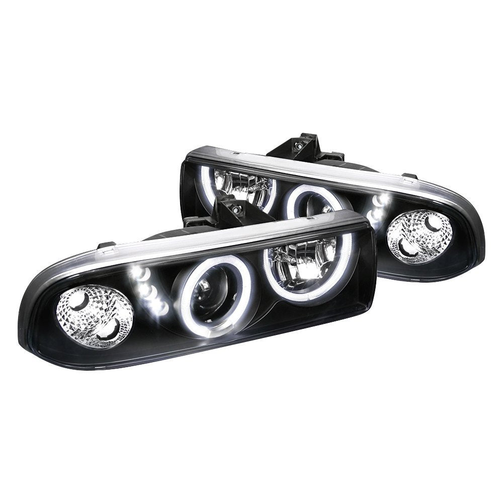 Spec-D Projector Headlights Chevy Blazer & S10 (98-04) Halo LED - Black /  Chrome / Smoke