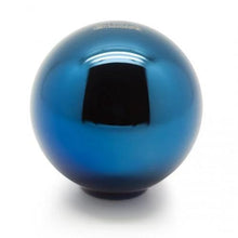 Load image into Gallery viewer, BLOX Billet Shift Knob Spherical 490 Limited Series (10x1.25mm) Platinum / Neo Chrome / Electric Blue - Electric Blue Alternate Image