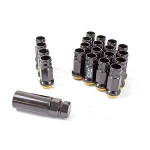 72.00 Godspeed GR48 Lug Nuts (20 Piece - Steel - Open End) 12x1.25 Black / Red / Neochrome - Redline360