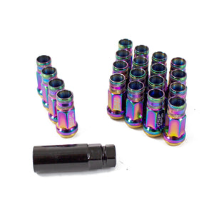 72.00 Godspeed GR48 Lug Nuts (20 Piece - Steel - Open End) 12x1.25 Black / Red / Neochrome - Redline360