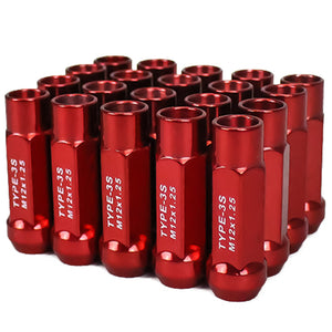 59.95 Godspeed Type 3-X Lug Nuts (55mm - 20 Piece - Steel - Open End) M12x1.25 - Redline360