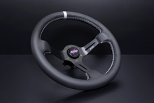 Load image into Gallery viewer, 154.95 DND Leather Race Steering Wheel (75mm Deep, 350mm, 6 bolt) Various Colors - Redline360 Alternate Image