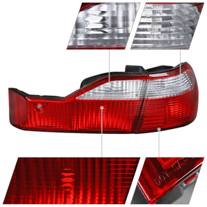 119.95 Spec-D Tail Lights Honda Accord Sedan (1998-1999-2000) Red/Clear - Redline360