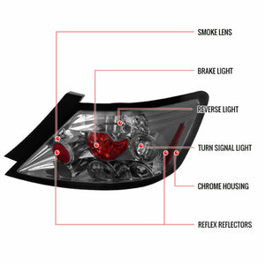 128.00 Spec-D Tail Lights Honda Civic Coupe (2006-2011) Black or Chrome Housing - Redline360