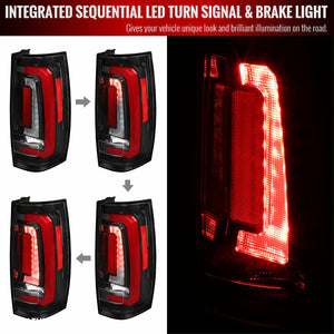 229.95 Spec-D LED Tail Lights Tahoe Suburban Yukon (07-14) Sequential - Black / Smoke / Red - Redline360