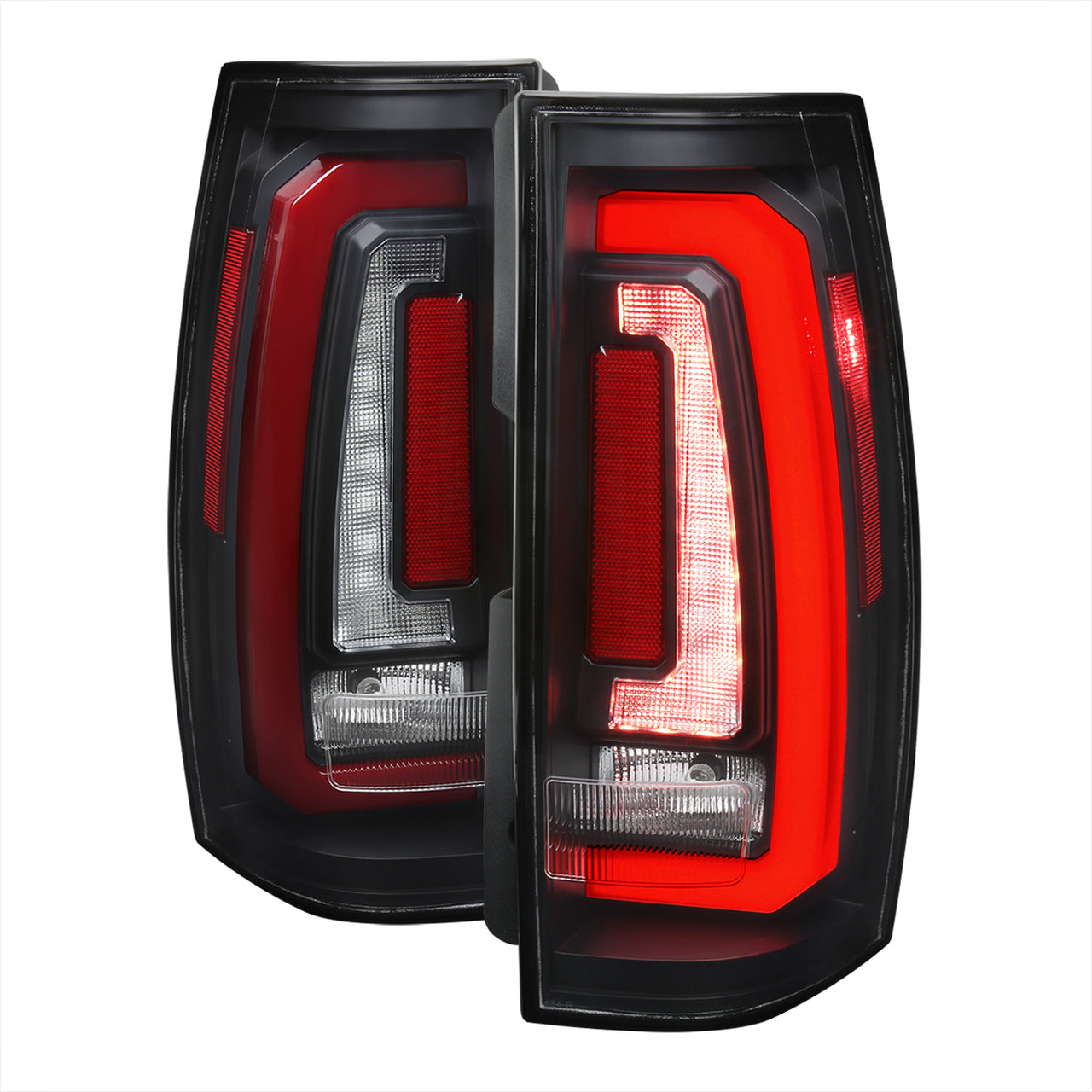 Spec-D LED Tail Lights Tahoe Suburban Yukon (07-14) Sequential - Black /  Smoke / Red