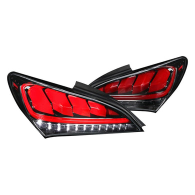 389.99 Spec-D Tail Lights Hyundai Genesis Coupe (10-16) Sequential Turn Signal - Black / Red / Smoke - Redline360