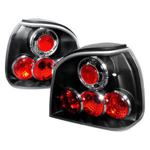 104.00 Spec-D Tail Lights VW Golf MK3 (93-98) [Altezza Style] Matte Black Housing/Clear Lens - Redline360