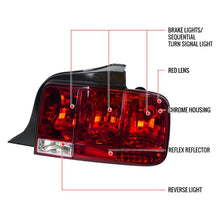 Load image into Gallery viewer, 182.00 Spec-D Tail Lights Ford Mustang (05-09) Sequential Turn Signal - Smoke or Red - Redline360 Alternate Image