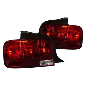 182.00 Spec-D Tail Lights Ford Mustang (05-09) Sequential Turn Signal - Smoke or Red - Redline360