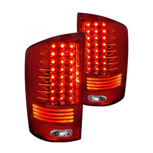 137.00 Spec-D LED Tail Lights Dodge Ram (2002-2006) Black / Chrome / Red / Gloss - Redline360