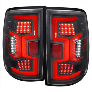 Spec-D Tail Lights Ram 2500 3500 (19-22) Sequential w/ LED Light Bar - Black / Tinted