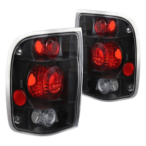 80.00 Spec-D Tail Lights Ford Ranger (1998-2001) [Altezza Style] Black/Red / Clear Lens - Redline360