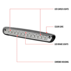 60.00 Spec-D LED 3rd Brake Light Chevy/GMC Silverado/Sierra (07-12) Chrome Housing/Clear Lens - Redline360