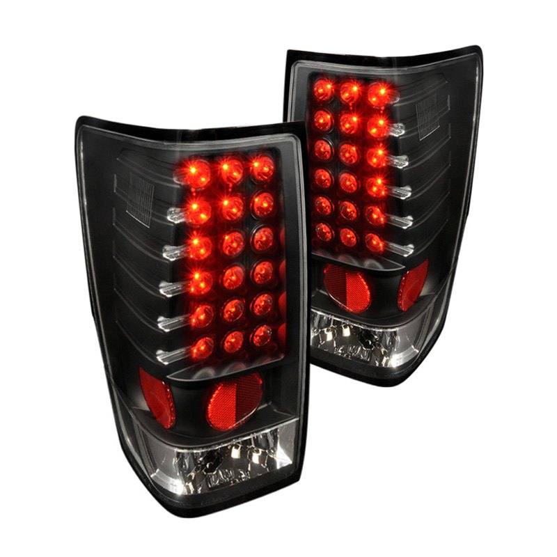 Spec D Tail Lights Nissan Titan 2004 2013 LED Black Red