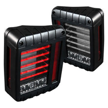 Load image into Gallery viewer, Spec-D LED Tail Lights Jeep Wrangler (2007-2017) Matte Black Housing/Clear Lens - Matte Black/Clear Lens Alternate Image