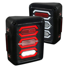 Load image into Gallery viewer, Spec-D LED Tail Lights Jeep Wrangler (2007-2017) Matte Black Housing/Clear Lens - Chrome/Smoke Lens Alternate Image