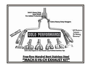 896.58 Solo Performance Mach-XV Catback Exhaust Dodge Challenger SXT V6 (09-14) Stock/Round/Square Tips - Redline360