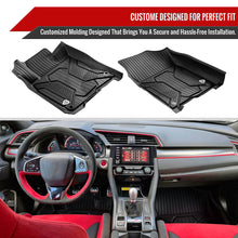 Load image into Gallery viewer, Spec-D Floor Mats Honda Civic Sedan (2016-2021) Washable Black TPE Rubber Alternate Image