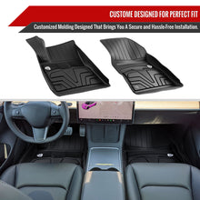 Load image into Gallery viewer, Spec-D Floor Mats Tesla Model 3 (2017-2024) Washable Black TPE Rubber Alternate Image