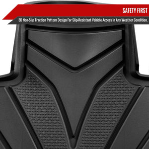 Spec-D Floor Mats Tesla Model 3 (2017-2024) Washable Black TPE Rubber