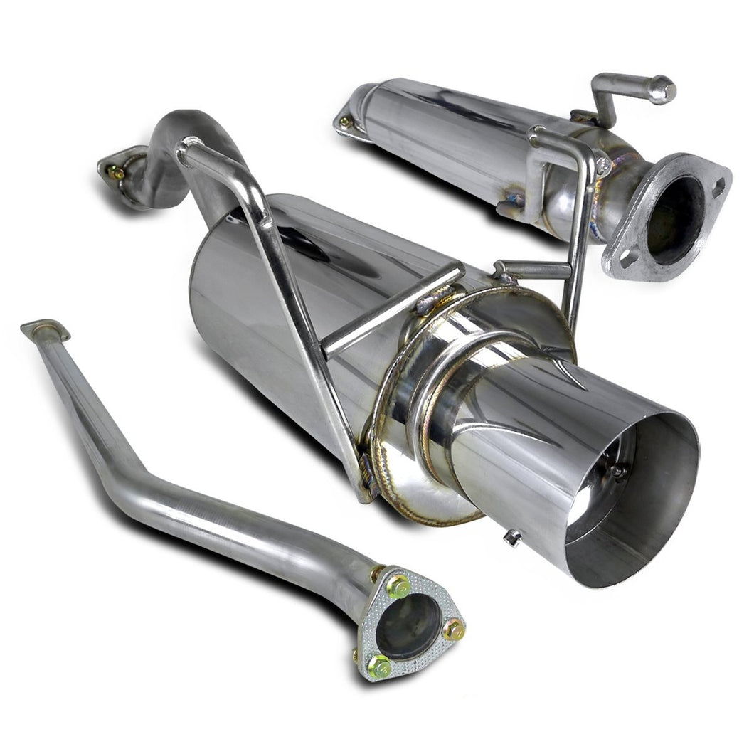 149.50 Spec-D Tuning Exhaust Honda Civic Si EP3 (02-05) N1 Muffler w/ Polished or Burnt Blue Tip - Redline360