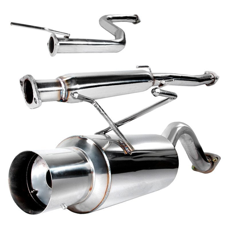 159.95 Spec-D Tuning Exhaust Honda Civic EK Hatch (96-00) Polished or Blue Burnt N1 Muffler - Redline360