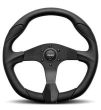 Load image into Gallery viewer, 159.95 MOMO Steering Wheel (Quark - Leather - 350mm) Black / Red / Blue - Redline360 Alternate Image