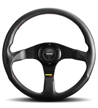 Load image into Gallery viewer, MOMO Steering Wheel (Tuner - Leather - Black w/ Red Stitching) 320mm / 350mm - 320mm Wheel Alternate Image