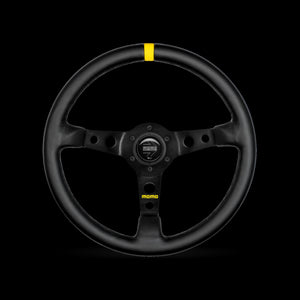 MOMO Steering Wheel (MOD.07 - Black Suede/Leather - 350mm) Black Suede/Leather Material