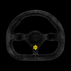 MOMO Steering Wheel ( MOD.27 - Black Suede - 270/290mm - Black Spokes) 270mm / 290mm Diameter