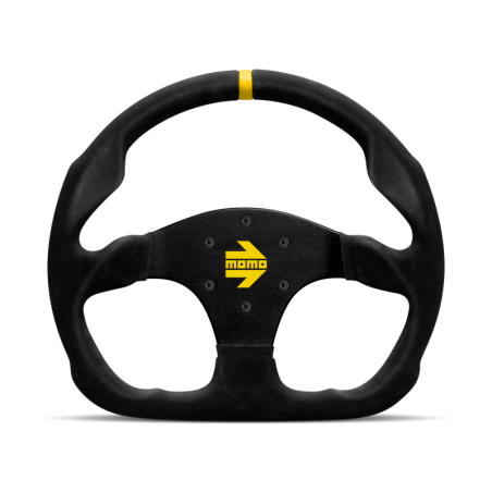 MOMO Steering Wheel ( MOD.30 - Black Suede - 320mm - Black Spokes) No