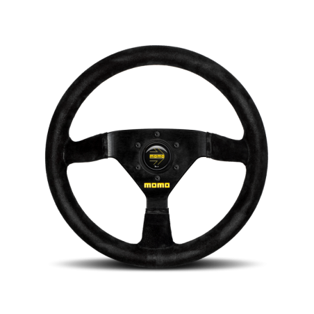 MOMO Steering Wheel (MOD.69 - Black Suede - 350mm - Black Spokes) R191