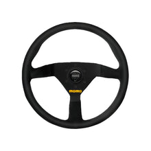 Load image into Gallery viewer, MOMO Steering Wheel (MOD.78 - Black Leather/Suede - Black Spokes) 320mm / 350mm Diameter - 320mm - Suede Alternate Image