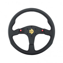 Load image into Gallery viewer, MOMO Steering Wheel (MOD.80 - Leather / Suede - 350mm - No Stitch) Leather / Suede Material - Black Leather Alternate Image