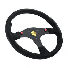 Load image into Gallery viewer, MOMO Steering Wheel (MOD.80 - Leather / Suede - 350mm - No Stitch) Leather / Suede Material - Black Leather Alternate Image