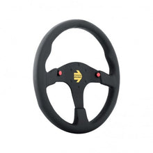 Load image into Gallery viewer, MOMO Steering Wheel (MOD.80 - Leather / Suede - 350mm - No Stitch) Leather / Suede Material - Black Leather Alternate Image