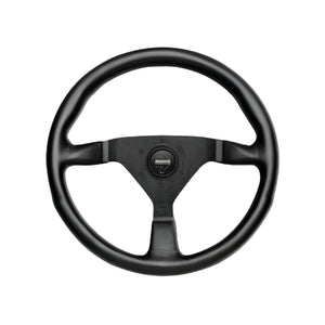 MOMO Steering Wheel (Montecarlo - Leather - Black / Red / Yellow / Blue Stitch) 320mm / 350mm