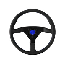 Load image into Gallery viewer, MOMO Steering Wheel (Montecarlo - Leather - Black / Red / Yellow / Blue Stitch) 320mm / 350mm Alternate Image