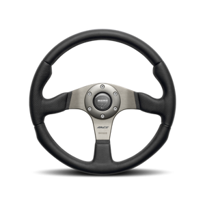 MOMO Steering Wheel (Retro - Leather - 350mm - White Stitch) RET36BK2S