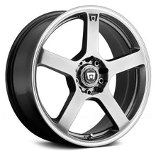 Load image into Gallery viewer, 154.80 Motegi Racing MR116 Wheels (17x7 5x100 +40) Gloss Black / Silver / Matte Black w/ Red Racing Stripe - Redline360 Alternate Image