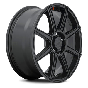 149.00 Motegi Racing MR142 CS8 Wheels (15x6.5 4x100/4x108 +40) Satin Black or Satin Black w/ Red Stripe - Redline360