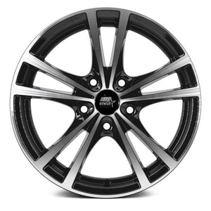 150.95 MST Saber Wheels (14x6.0 4x100 +45 Offset) Glossy Black w/ Machined Face - Redline360