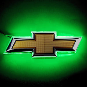 Rear LED Illuminated Emblem Chevy Camaro 2014 to 2015 Green