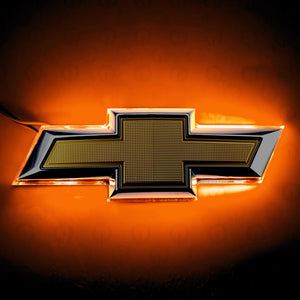 Rear LED Illuminated Emblem Chevy Camaro 2014 to 2015 Amber