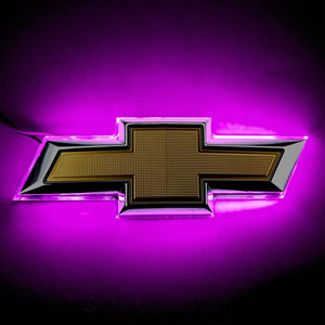 Rear LED Illuminated Emblem Chevy Camaro 2014 to 2015 Pink