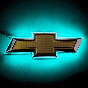 Rear LED Illuminated Emblem Chevy Camaro 2014 to 2015 Aqua