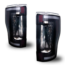 Load image into Gallery viewer, Winjet Renegade LED Tail Lights Ford F250 F350 F450 (17-19) w/ LED Lightbars &amp; Sequential Turn Signals - Black / Smoke Alternate Image