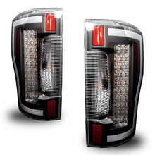 Load image into Gallery viewer, Winjet Renegade LED Tail Lights Ford F250 F350 F450 (17-19) w/ LED Lightbars &amp; Sequential Turn Signals - Black / Clear Alternate Image