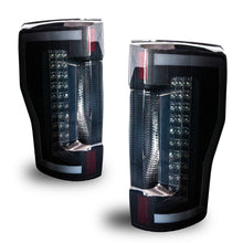 Load image into Gallery viewer, Winjet Renegade LED Tail Lights Ford F250 F350 F450 (17-19) w/ LED Lightbars &amp; Sequential Turn Signals - Black / Clear Alternate Image